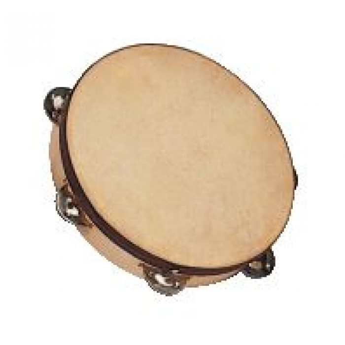 Tambourin avec peau naturelle et cymbalettes