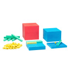 Cubes base 10 encastrables en couleurs